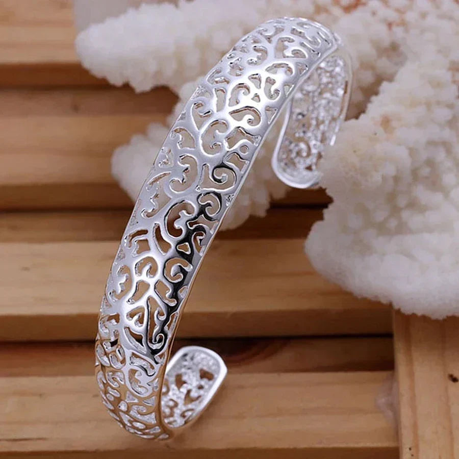 Bracelet en Filigrane Argent Élégant | Design Unique et Éblouissant