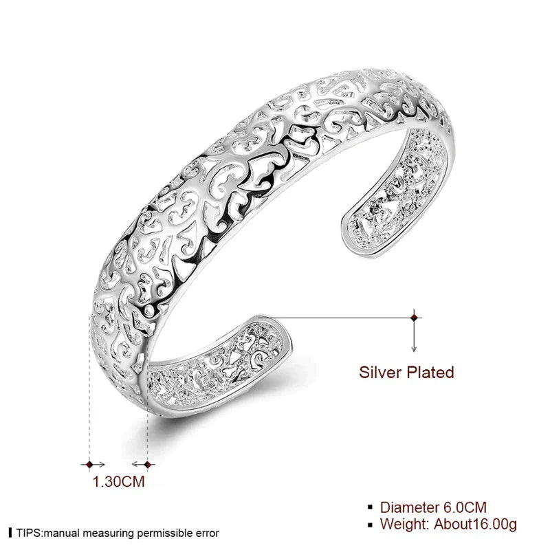 Bracelet en Filigrane Argent Élégant | Design Unique et Éblouissant