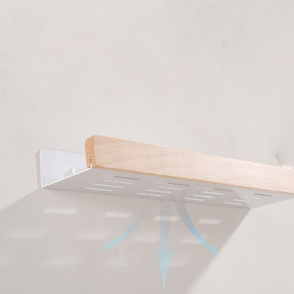 Woodify Étagère Murale - Étagère de Douche Élégante Sans Perçage
