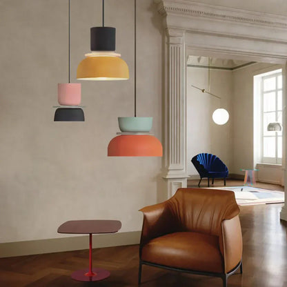 Floroux Luminaire Pendentif Scandinave à Blocs de Couleurs