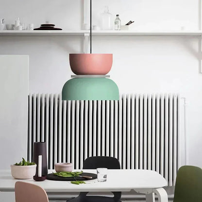 Floroux Luminaire Pendentif Scandinave à Blocs de Couleurs