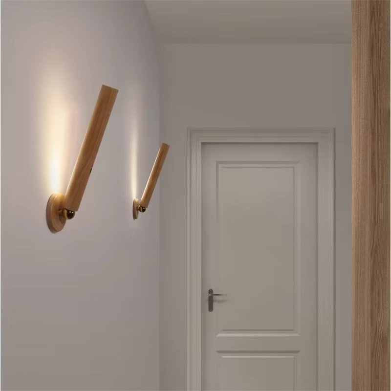 ÉclatBois - Lampe murale en bois rechargeable