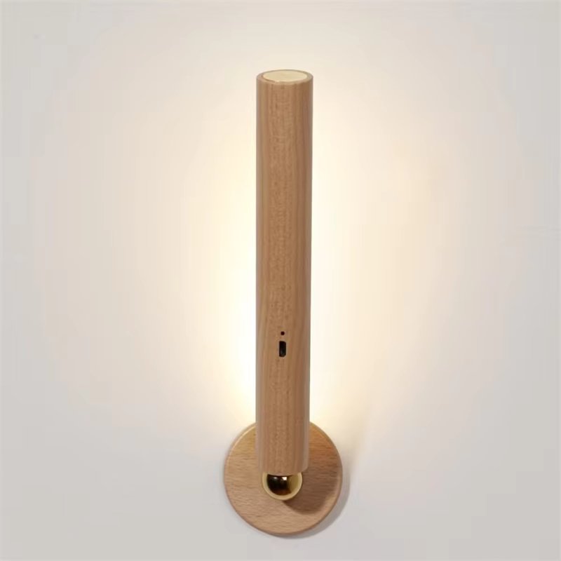ÉclatBois - Lampe murale en bois rechargeable