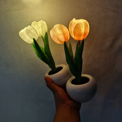 Floroux LED Night Table Lamp | Creative Flower Design | Tulip & Peony | Ambient Light
