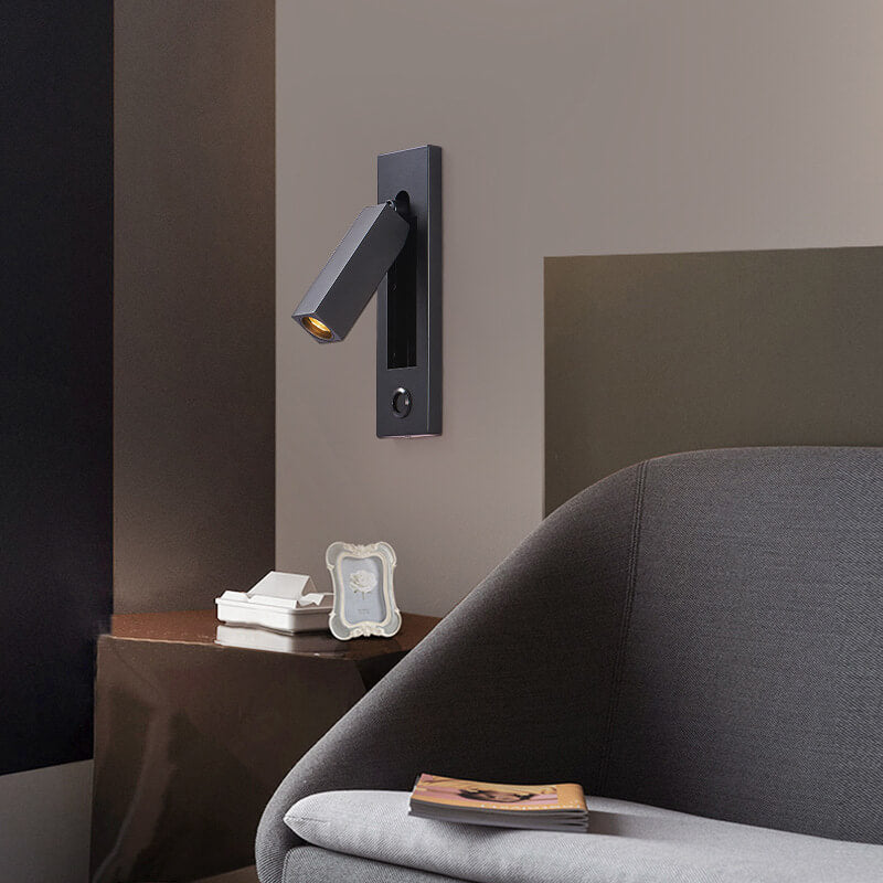 Floroux Applique Murale LED Minimaliste | Design Rectangulaire en Aluminium | Avec Interrupteur et Option USB