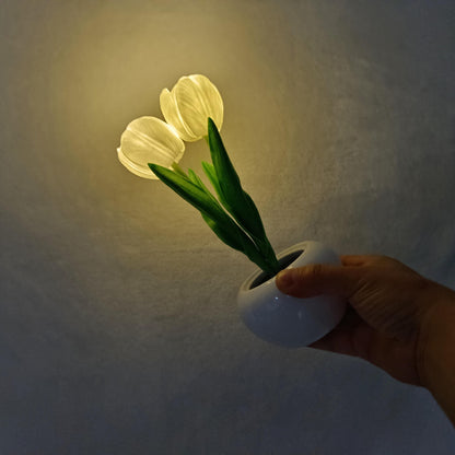 Floroux LED Night Table Lamp | Creative Flower Design | Tulip & Peony | Ambient Light