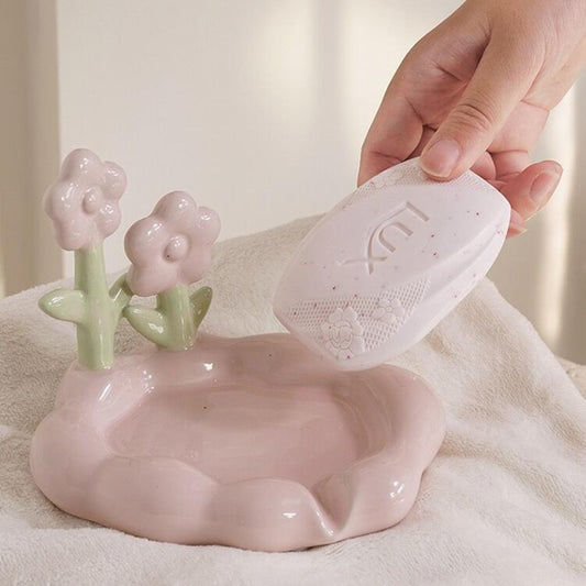 Floroux Floral Coupe-savon Décor de salle de bain