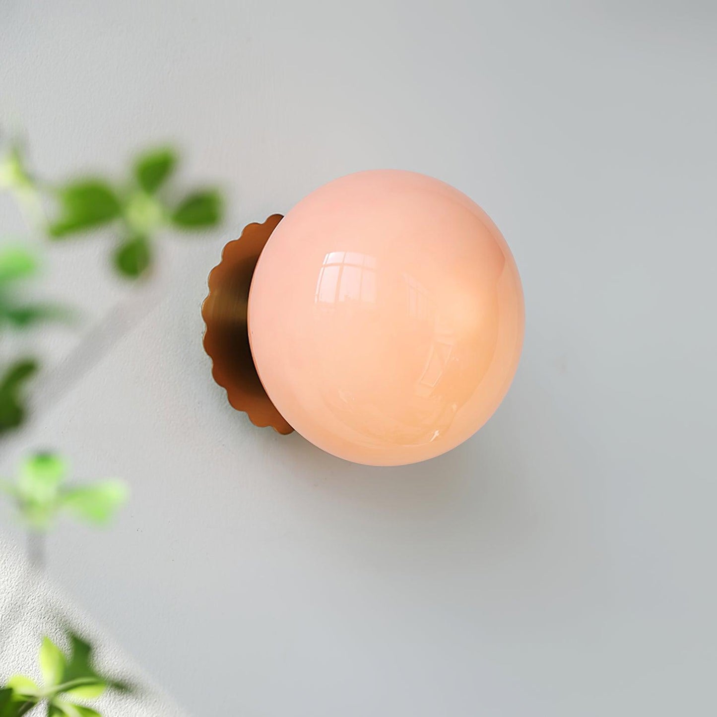 Floroux design mural en métal et en verre avec éclairage doux