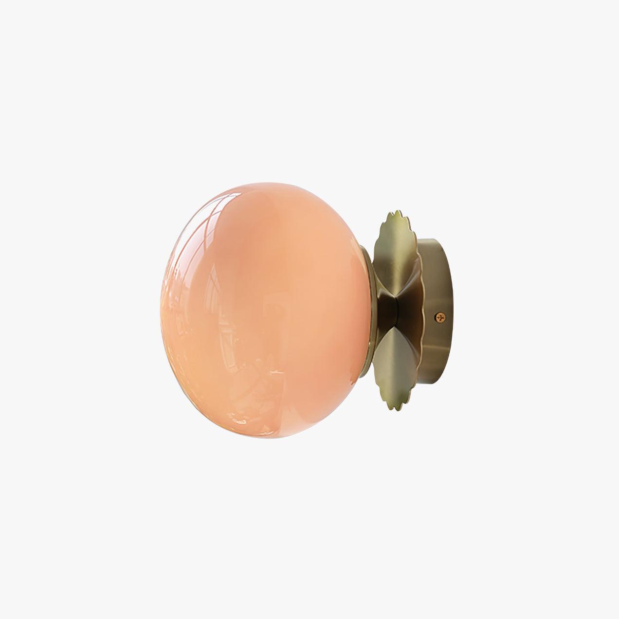 Floroux design mural en métal et en verre avec éclairage doux