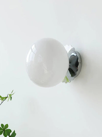 Floroux - Applique murale élégante en verre rose et métal pour chaque pièce