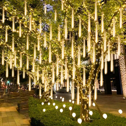 Floroux – Lumières de Pluie de Météores Extérieures pour un Jardin Magique
