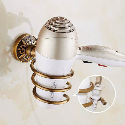 Ensemble de quincaillerie de salle de bain en bronze antique – Porte-serviettes, porte-papier toilette, porte-brosse | Accessoires de bain en aluminium gain de place