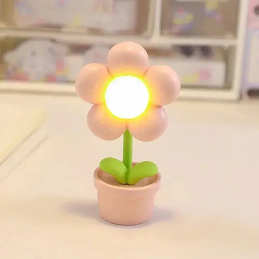 FleurLumière - Petite Lampe de Table en Forme de Fleur