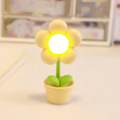 BloomLite – Lampe de table en forme de fleur avec lumière LED douce