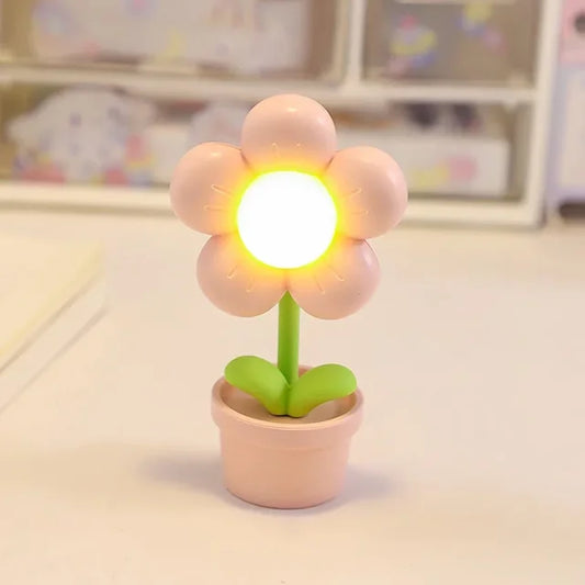 BloomLite – Lampe de table en forme de fleur avec lumière LED douce