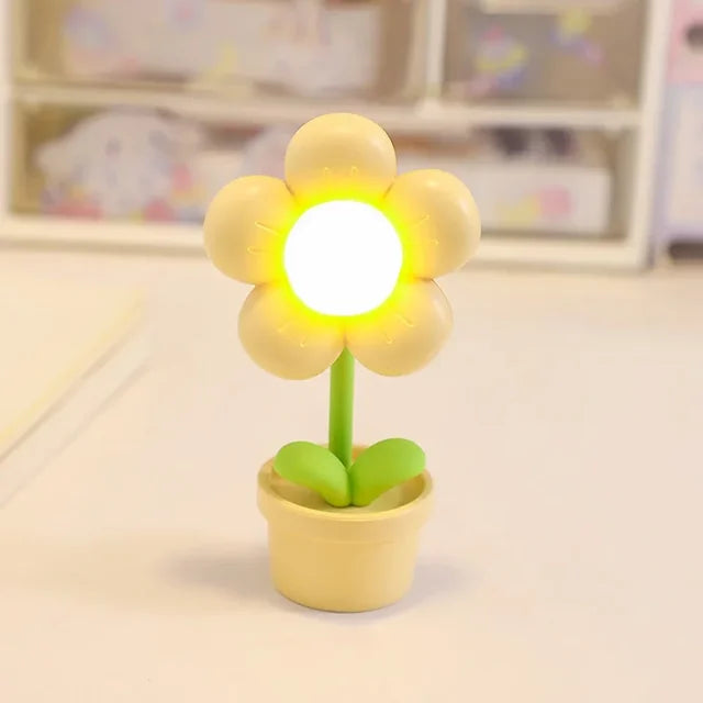 Floroux GLOW – Petite lampe de table fleurie avec une fleur rayonnante