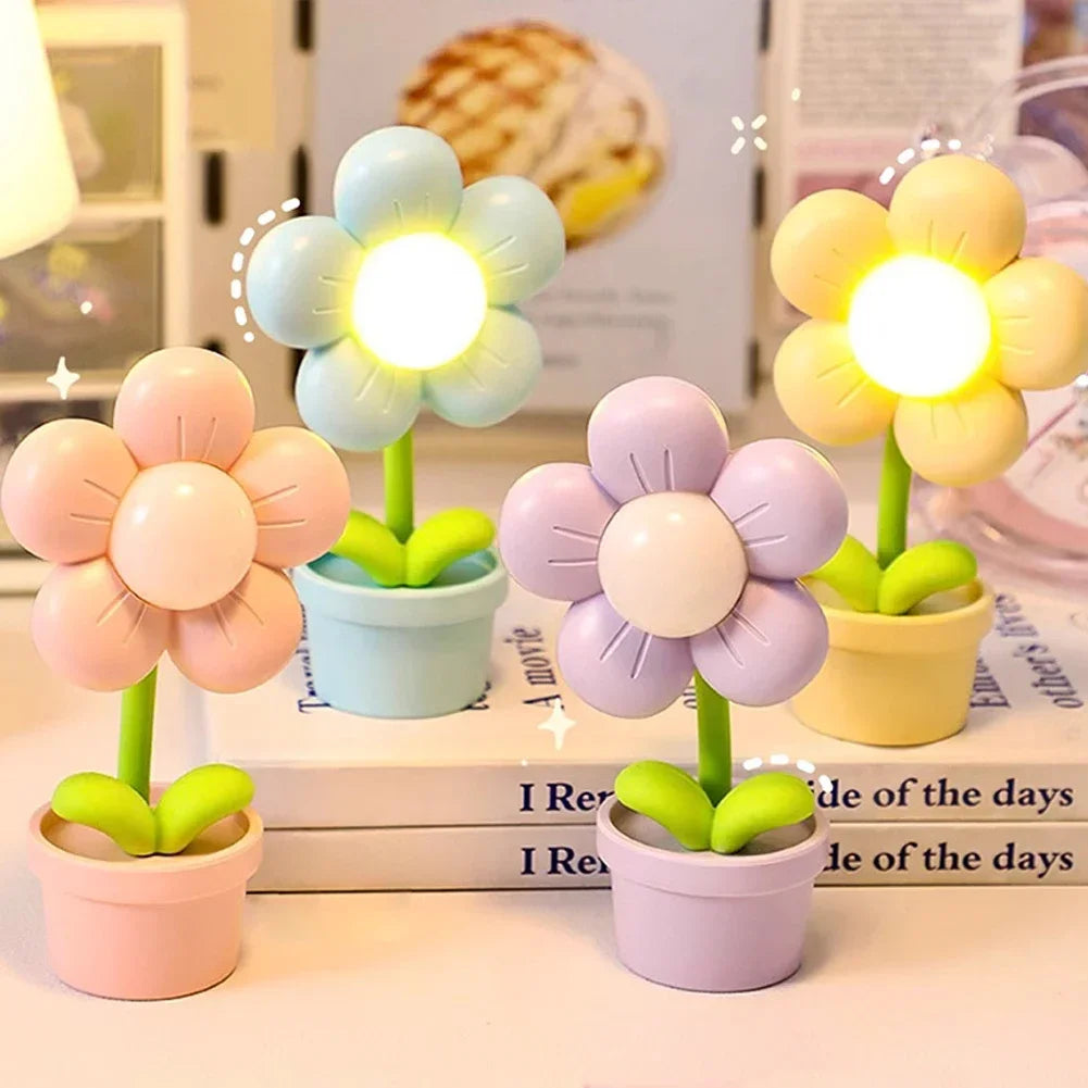 Floroux GLOW – Petite lampe de table fleurie avec une fleur rayonnante