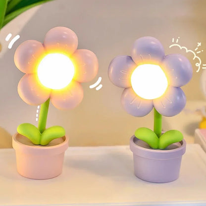 Floroux GLOW – Petite lampe de table fleurie avec une fleur rayonnante