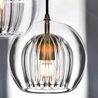 TimberGlow – Lampe suspendue moderne en verre
