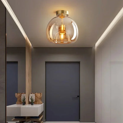 Floroux - Plafonnier en verre compact