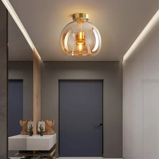 Floroux - Plafonnier en verre compact