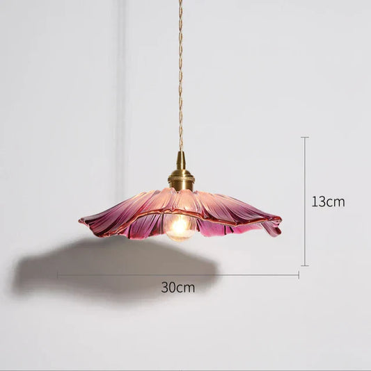 FloraGlimmer – Élégant Pendentif Luminaire Fleur