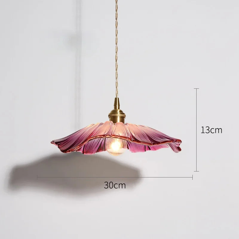 FloraGlimmer – Élégant Pendentif Luminaire Fleur