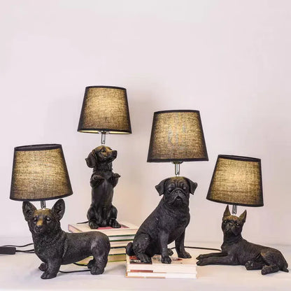 Floroux - Lampe de table rétro Puppy dans le style Art Déco pour une brillance douce et stylée