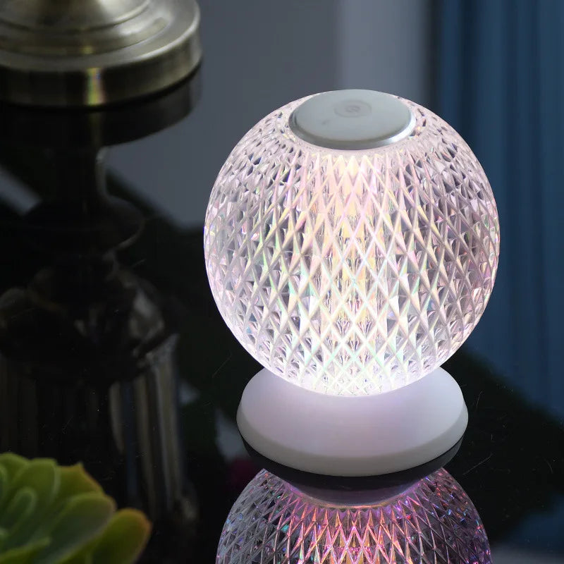 Chic Lampe de Table en Cristal – Éclairage Luxe Sans Fil