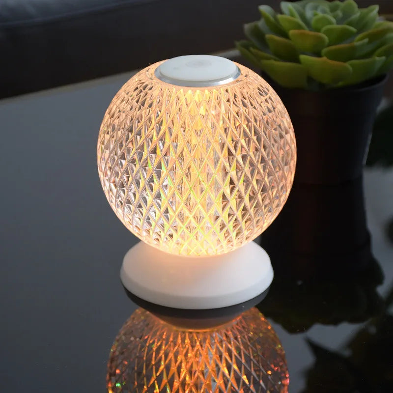 Chic Lampe de Table en Cristal – Éclairage de Luxe Sans Fil