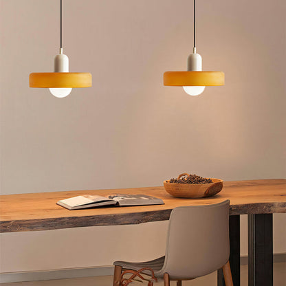 Suspension Floroux in colored glass | Elegant hanging lamp in Bauhaus style | Designer lamp for the living room and dining room