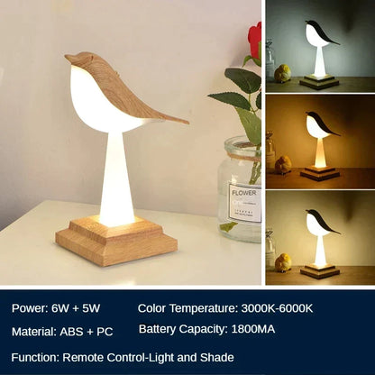Floroux Oiseau Lampe de table