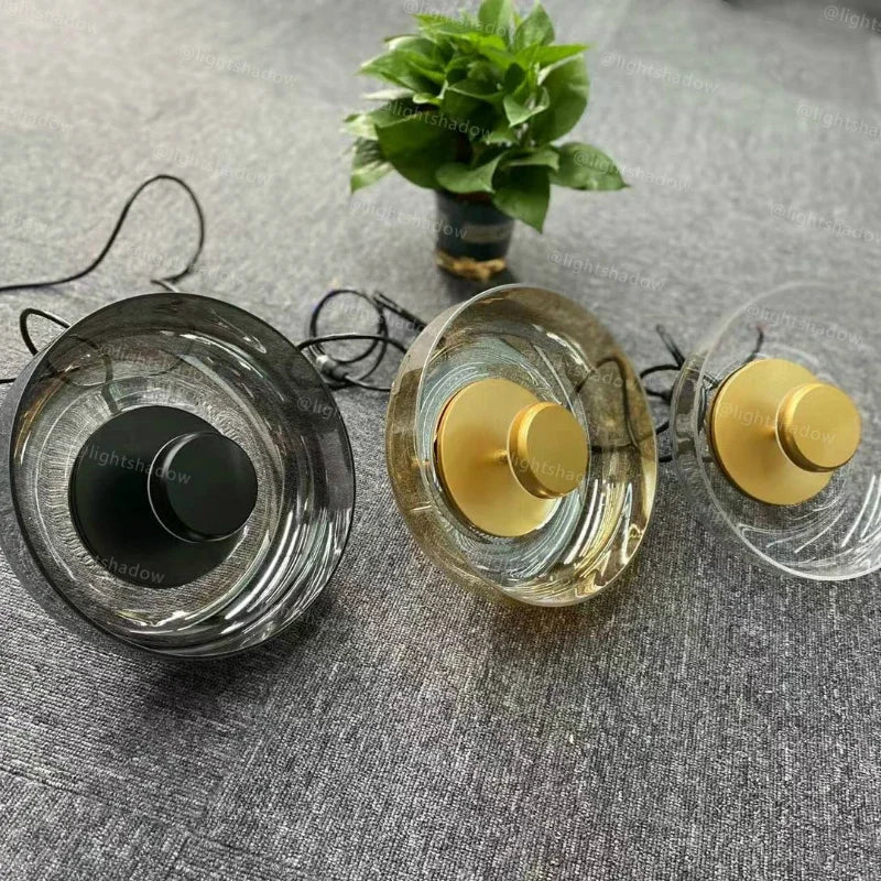 Floroux - Lampe suspendue moderne en verre