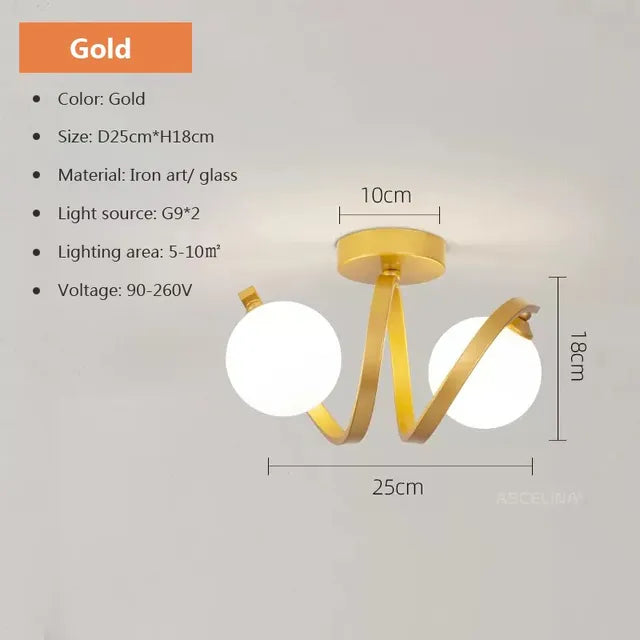 Floroux - Tête luminaire plafonnier