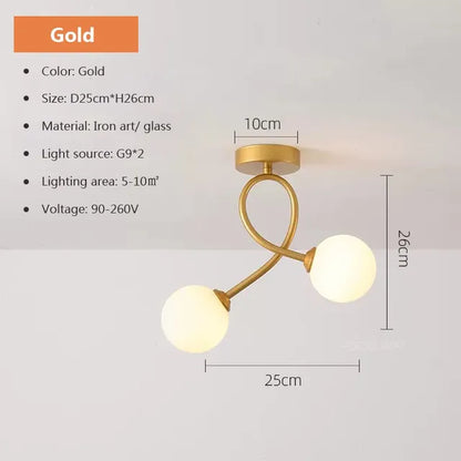 Floroux - Tête luminaire plafonnier