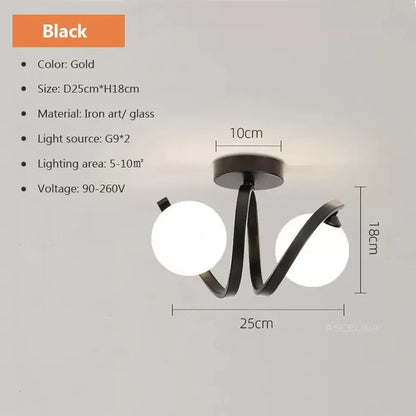 Floroux - Tête luminaire plafonnier