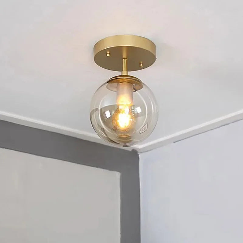 VerreLumi – Lampe de Plafond en Verre Moderne