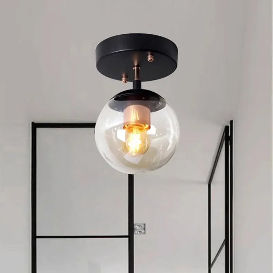 VerreLumi – Lampe de Plafond en Verre Moderne