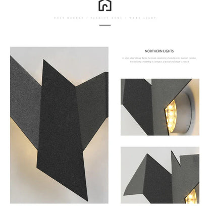 Floroux - Lanterne murale en fer nordique