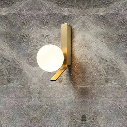 Floroux – Applique murale avec globe en verre doré