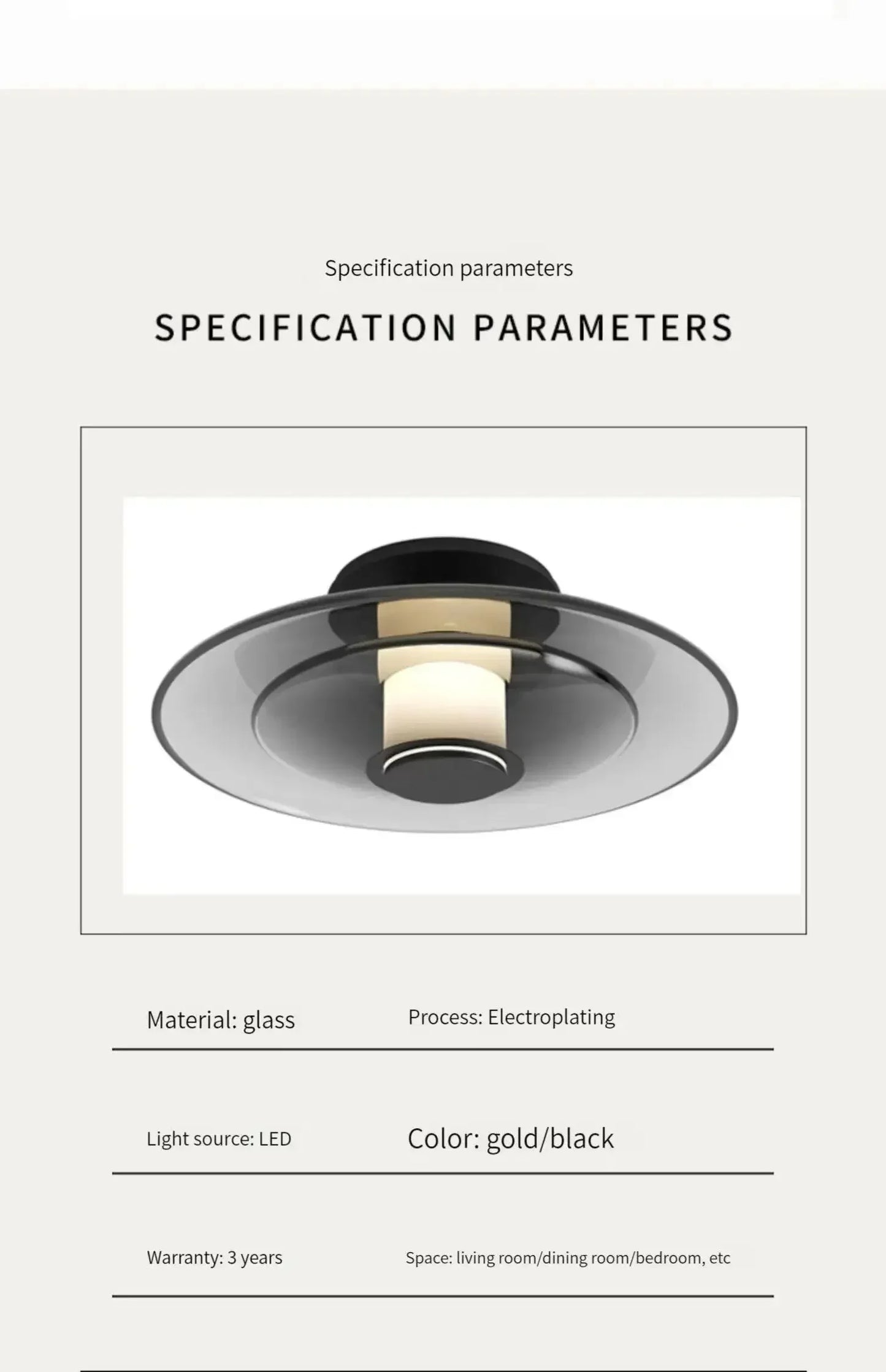 Floroux - Applique murale Disc Amber