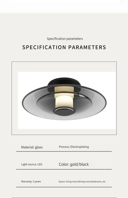 Floroux - Applique murale Disc Amber