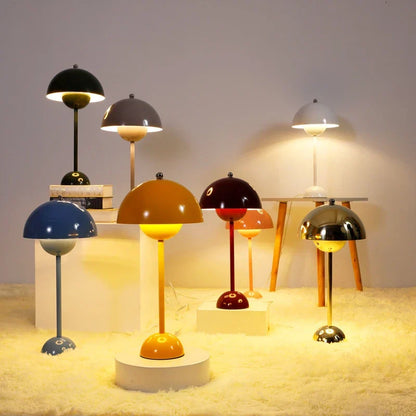 Floroux - Lampe de table en macaron en forme de champignon