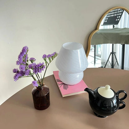 Floroux - Table en verre lampe de bureau