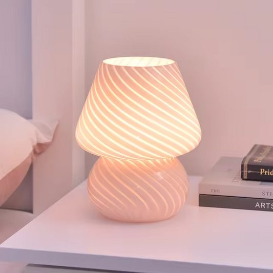 MushAura | Lampe de table LED inspirée du vintage à motifs de champignon