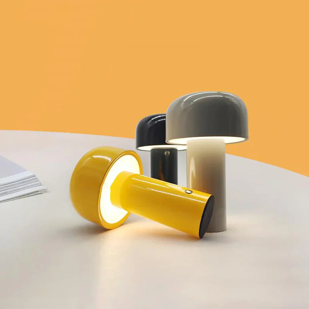 Floroux Lampe à champignon LED rechargeable | Lumière d'ambiance | Lampe de table sans fil pour la maison