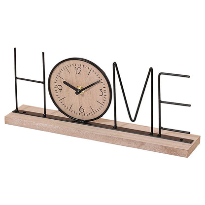 Horloge de table – Horloge de bureau Home/Love – décoration intérieure élégante – 12 x 30 cm