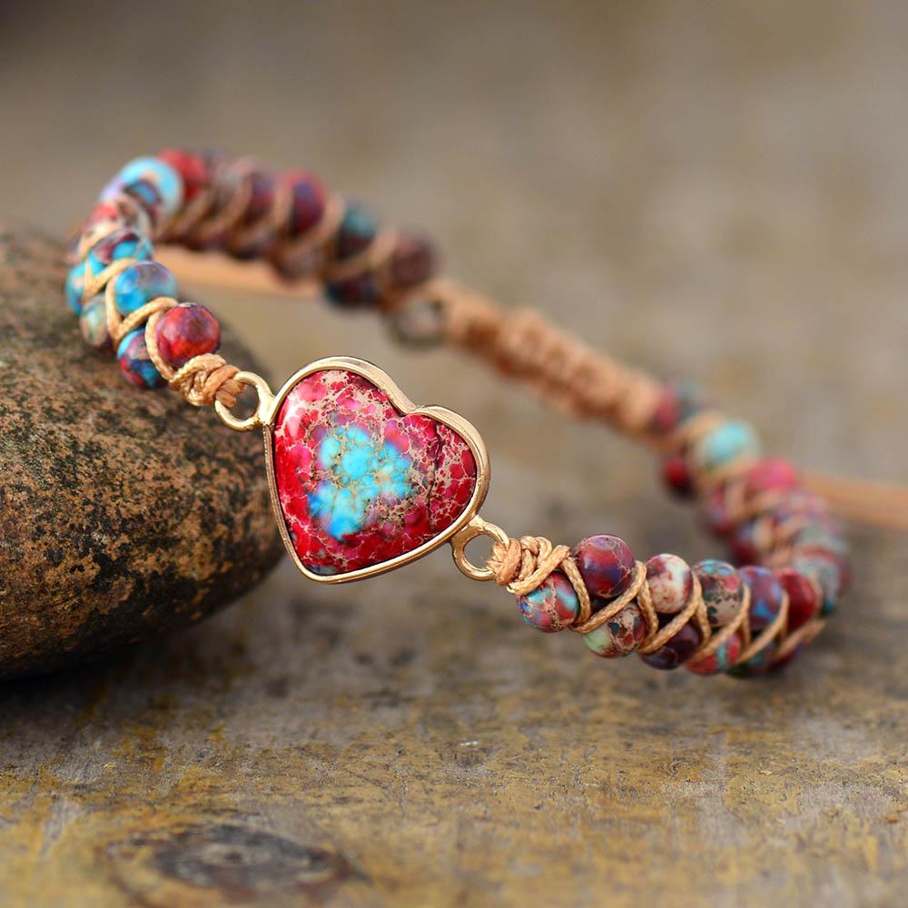 Amélie LoveStone Bracelet - Élégant Accessoire en Jaspis