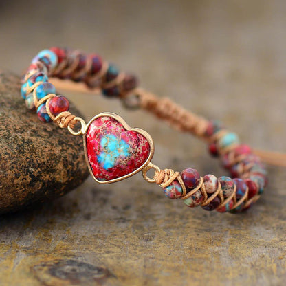 Amélie LoveStone Bracelet - Élégant Accessoire en Jaspis
