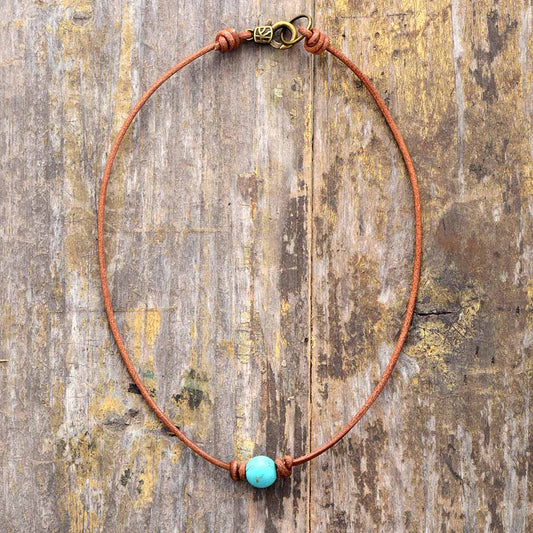 Calista Necklace – Élégant Choker Turquoise